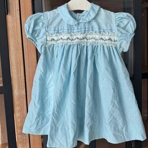C.I. Castro vintage heirloom dress baby girl lace embroidered pintuck flowers